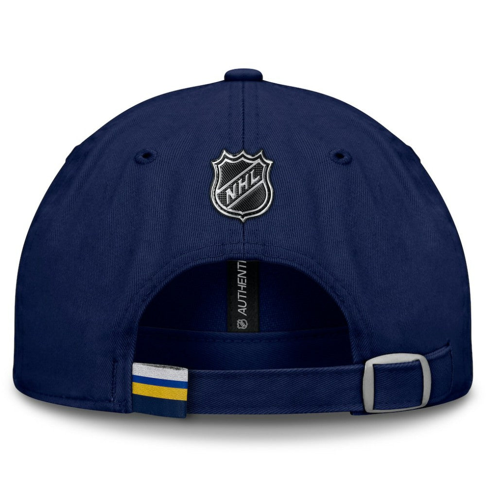 St. Louis Blues - Fanatics Authentic Pro Prime Adjustable Hat Navy