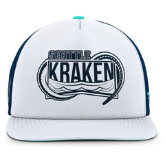 Seattle Kraken Fanatics Authentic Pro Hometown Rink Foam Trucker Snapback Hat White/Deep Sea Blue