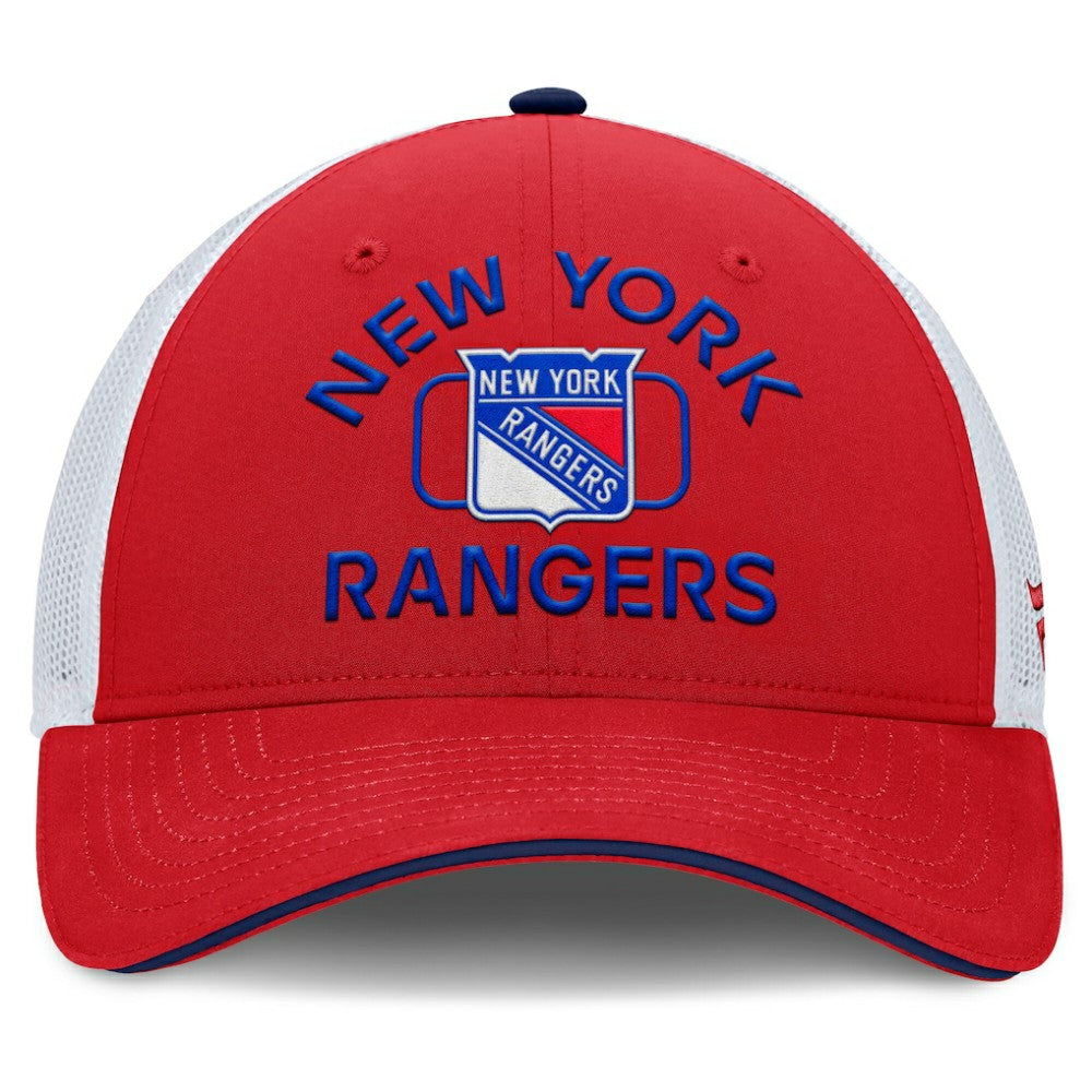 New York Rangers Fanatics Authentic Pro Rink Trucker Hat Red/White