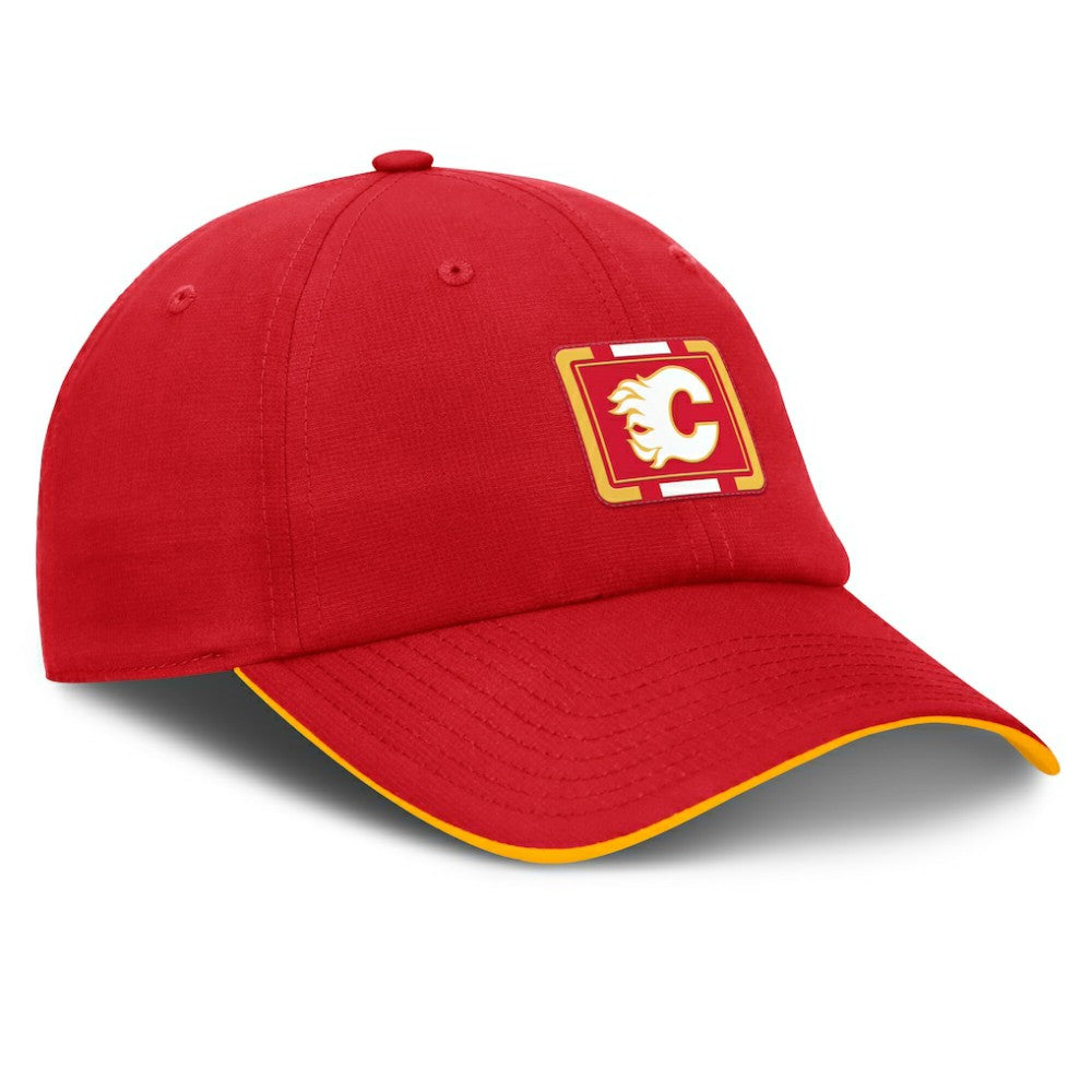 Calgary Flames - Fanatics Authentic Pro Ripstop Adjustable Hat Red/Gold