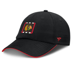 Chicago Blackhawks Fanatics Authentic Pro Ripstop Adjustable Hat Black/Red