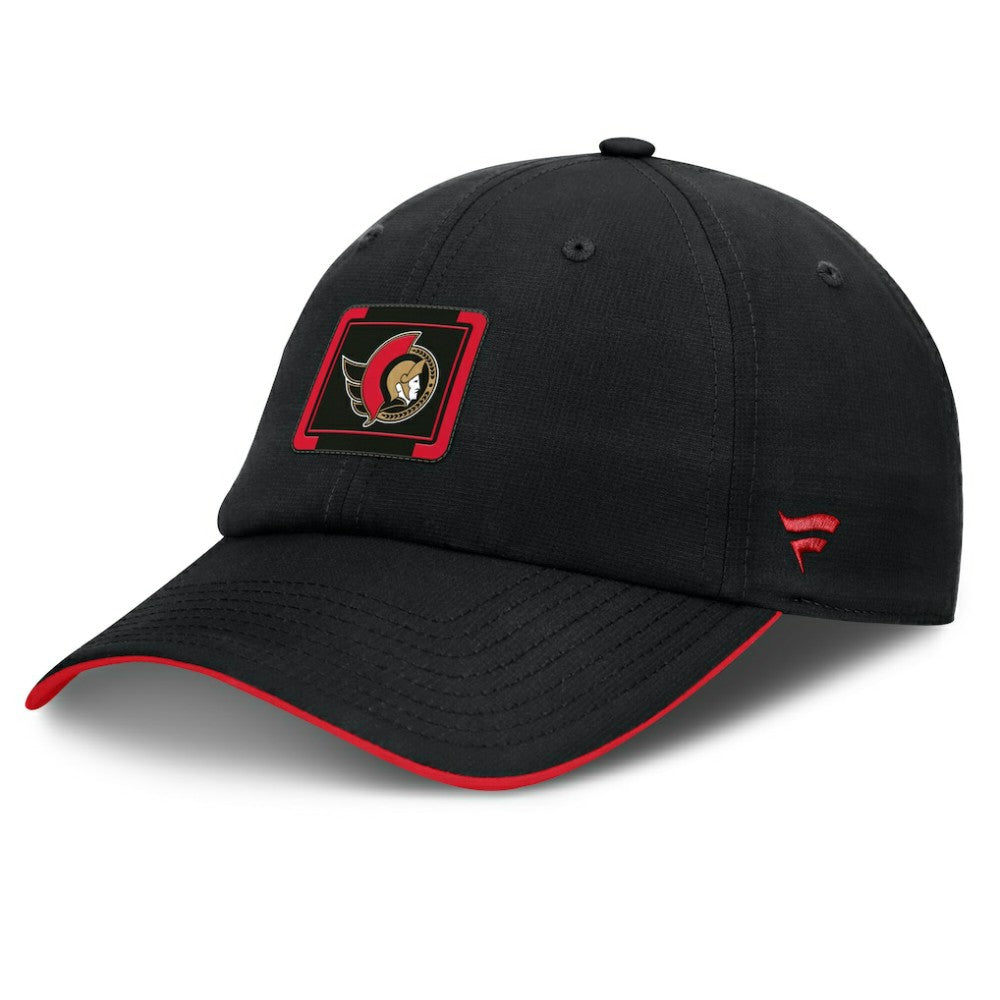 Ottawa Senators - Fanatics Authentic Pro Ripstop Adjustable Hat Black/Red