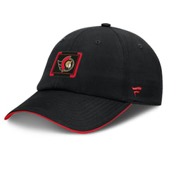 Ottawa Senators - Fanatics Authentic Pro Ripstop Adjustable Hat Black/Red