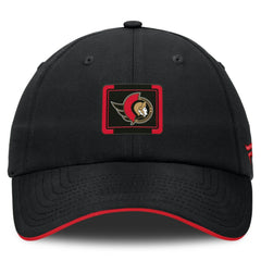 Ottawa Senators - Fanatics Authentic Pro Ripstop Adjustable Hat Black/Red