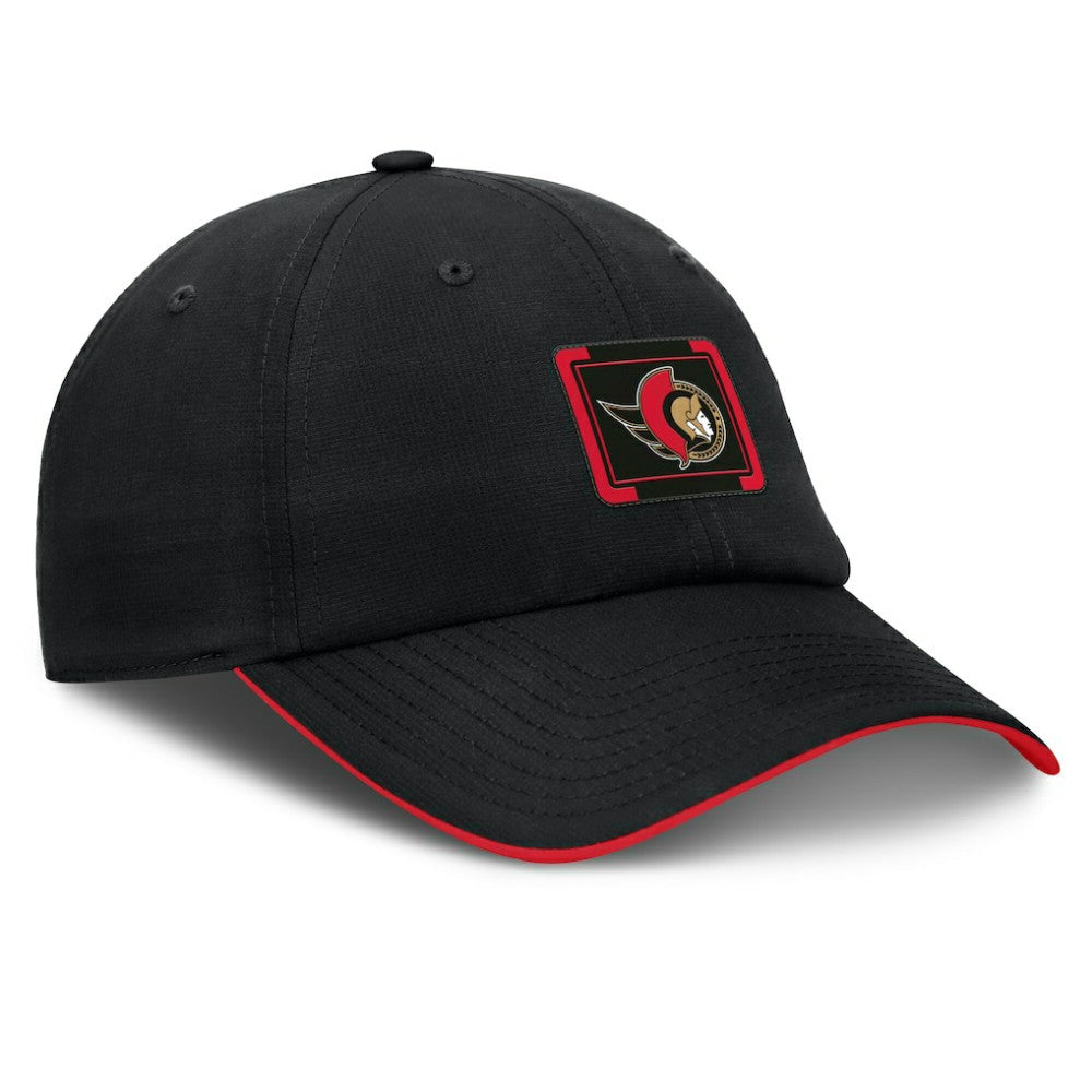 Ottawa Senators - Fanatics Authentic Pro Ripstop Adjustable Hat Black/Red