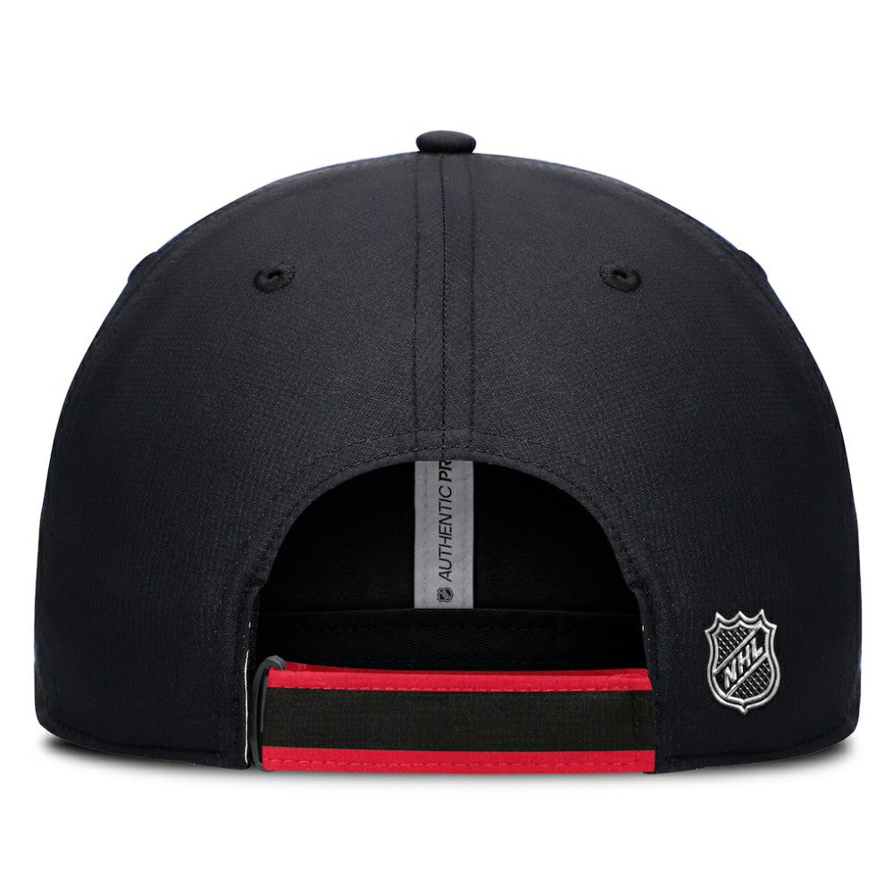 Ottawa Senators - Fanatics Authentic Pro Ripstop Adjustable Hat Black/Red