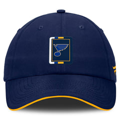 St. Louis Blues - Fanatics Authentic Pro Ripstop Adjustable Hat Navy/Gold