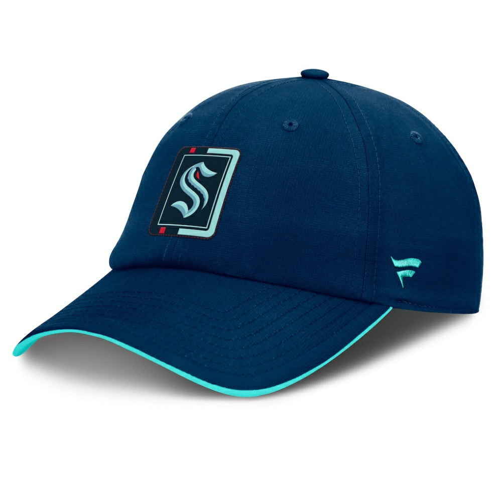 Seattle Kraken Fanatics Authentic Pro Ripstop Adjustable Hat Deep Sea Blue/Light Blue