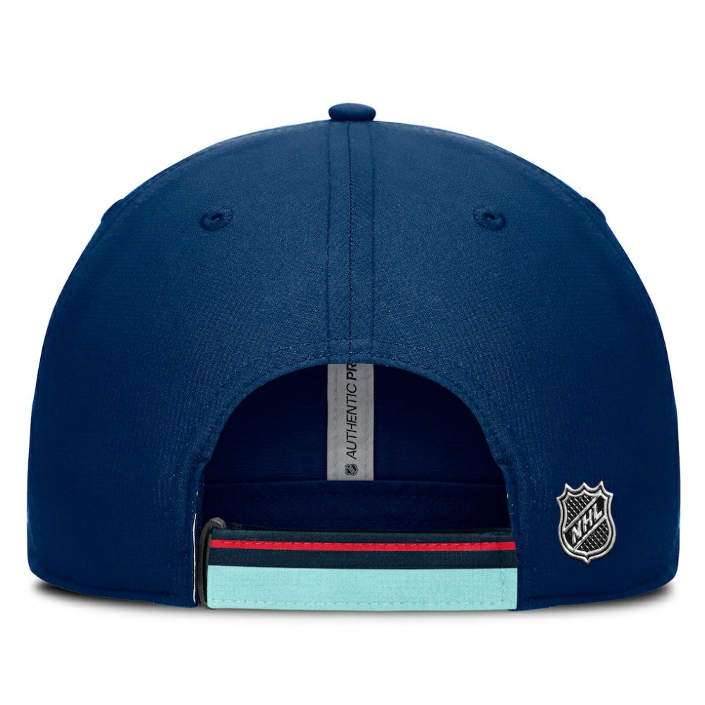 Seattle Kraken Fanatics Authentic Pro Ripstop Adjustable Hat Deep Sea Blue/Light Blue