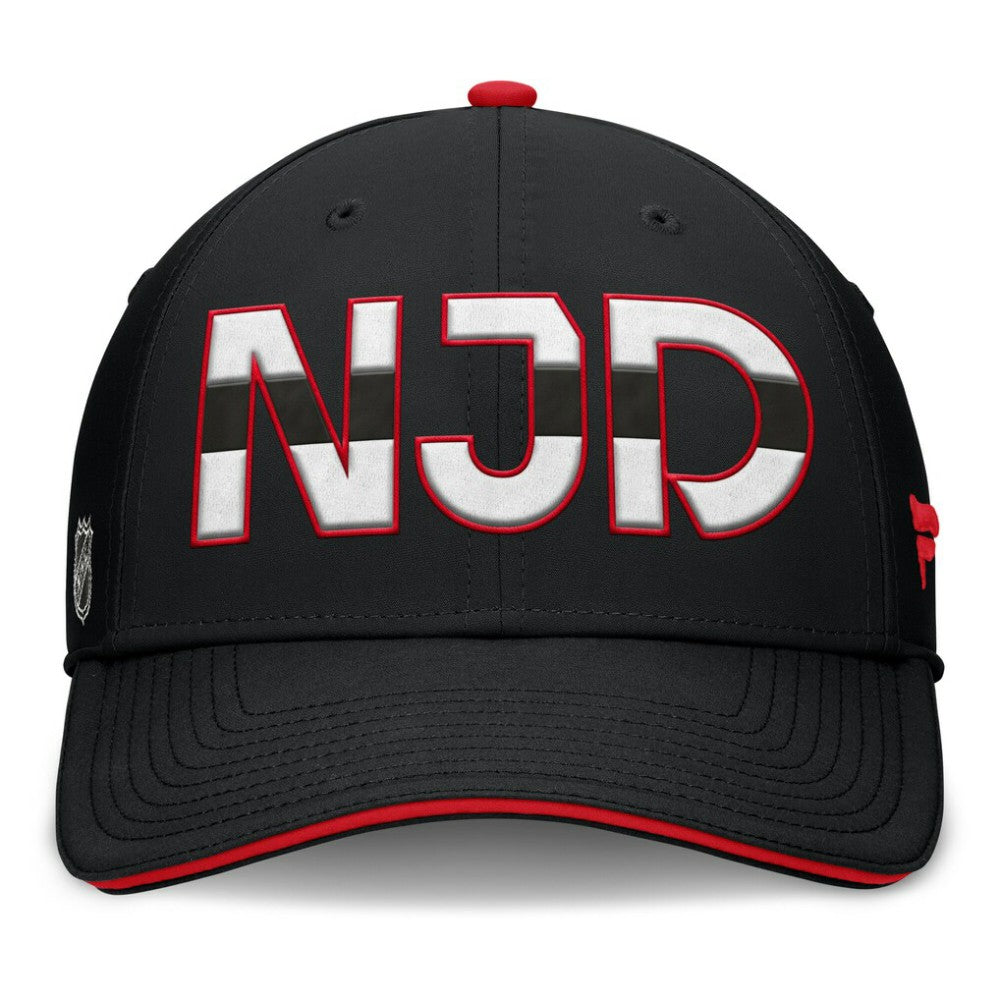 New Jersey Devils - Fanatics Authentic Pro Rink Team Code Flex Hat Black/Red