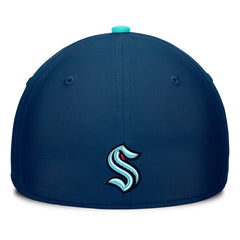 Seattle Kraken Fanatics Authentic Pro Rink Team Code Flex Hat Deep Sea Blue/Light Blue
