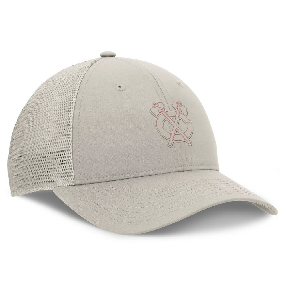 Chicago Blackhawks Fanatics Women's Authentic Pro Road Trucker Adjustable Hat Tan