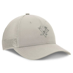 Pittsburgh Penguins Fanatics Women's Authentic Pro Road Trucker Adjustable Hat Tan