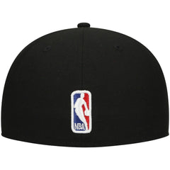 New Era - Philadelphia 76ers Blackout Shadow Logo 59FIFTY Fitted Hat - Black