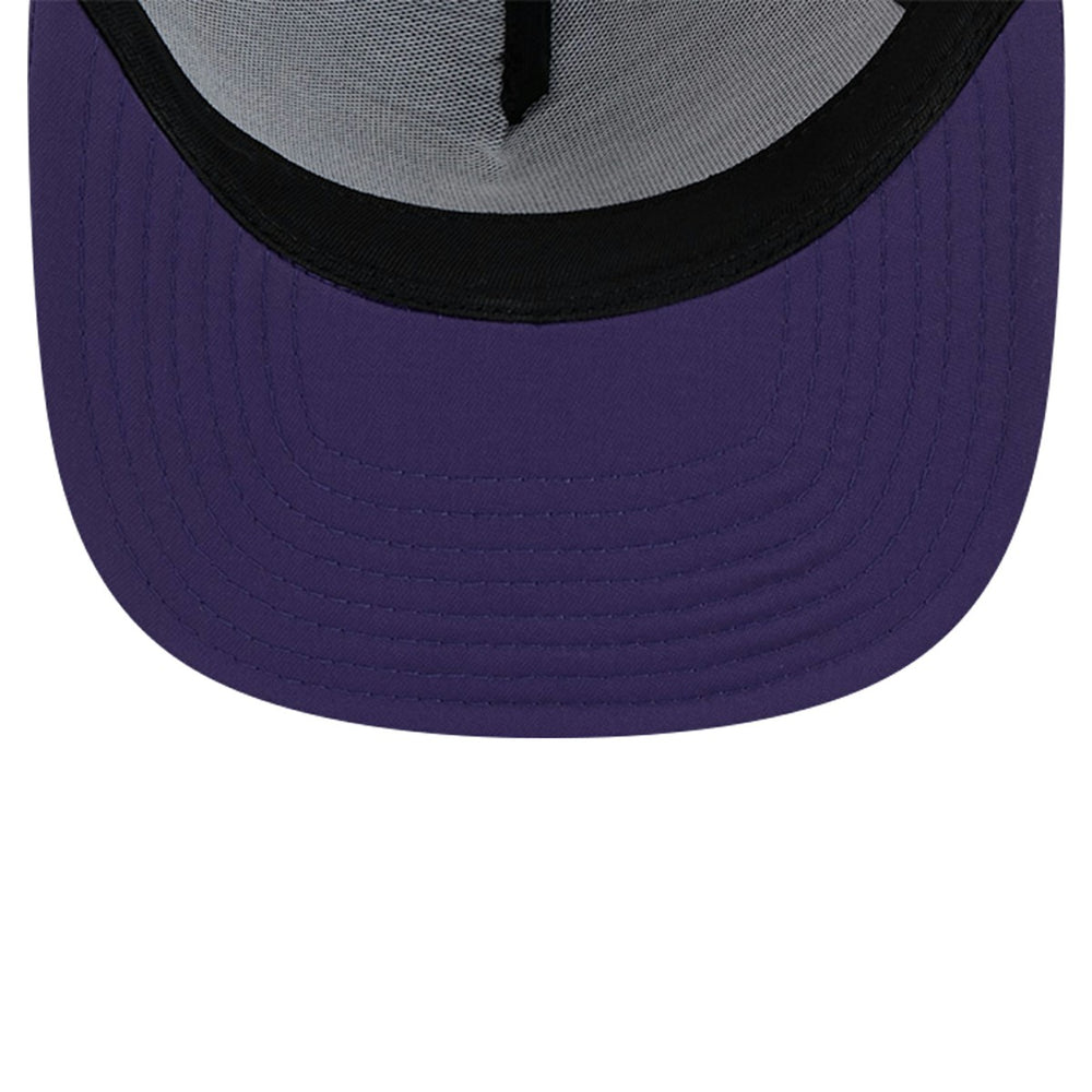 New Era - Phoenix Suns Puff Print Team Code A-Frame 9FIFTY Trucker Snapback Hat - Purple