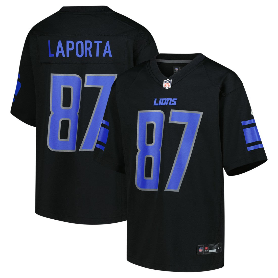 Sam LaPorta Detroit Lions Youth Game Jersey Black - Nike