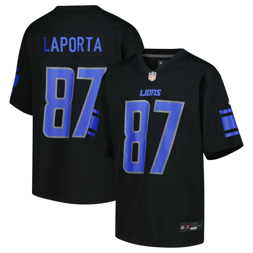 Sam LaPorta Detroit Lions Youth Game Jersey Black - Nike