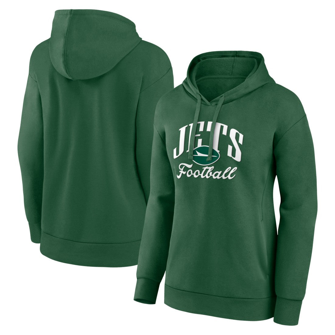 New York Jets Women's Victory Script Pullover Hoodie Green - Fanatics