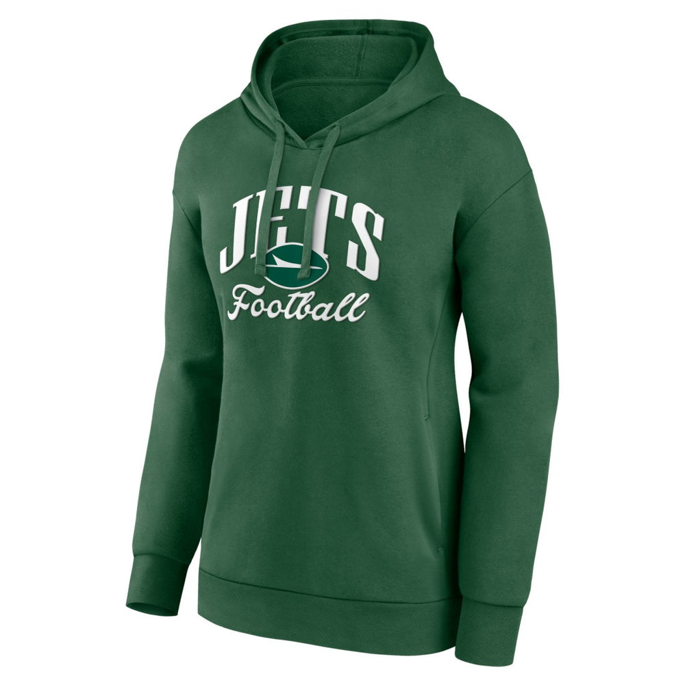 New York Jets Women's Victory Script Pullover Hoodie Green - Fanatics