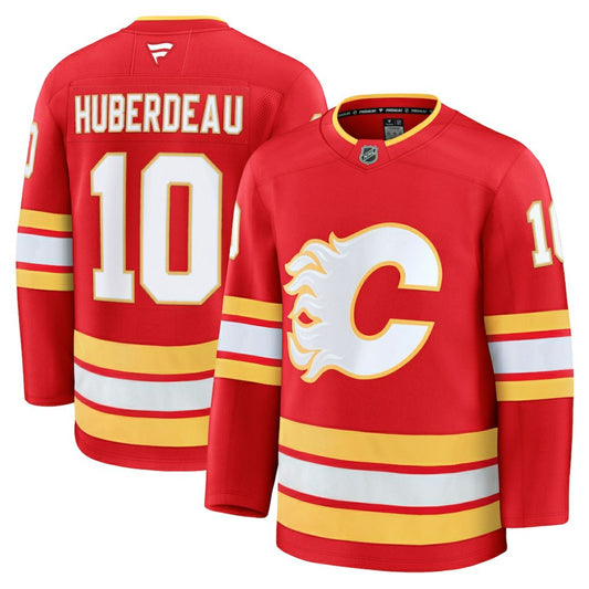 Jonathan Huberdeau Calgary Flames Fanatics Home Premium Jersey - Red | NHL Jerseys