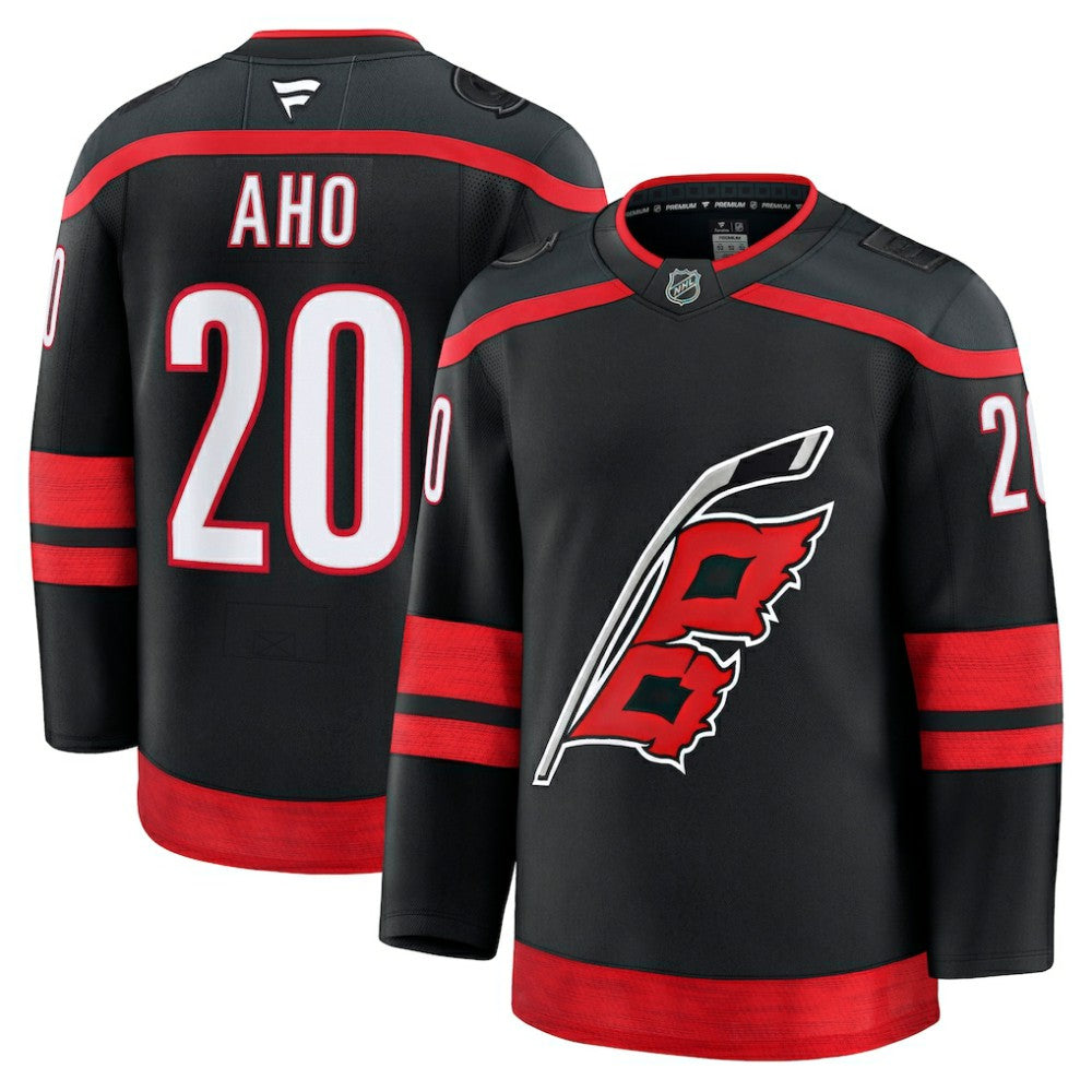 Sebastian Aho Carolina Hurricanes Fanatics Home Premium Jersey - Black | NHL Jerseys
