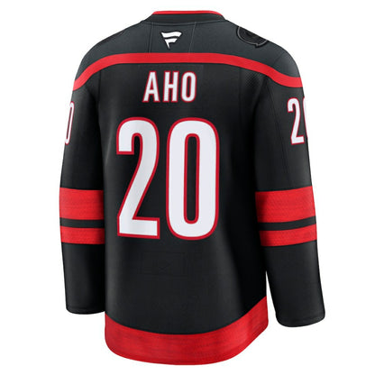 Sebastian Aho Carolina Hurricanes Fanatics Home Premium Jersey - Black | NHL Jerseys