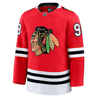 Connor Bedard Chicago Blackhawks Fanatics Home Premium Jersey - Red | NHL Jerseys