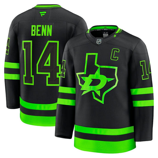 Jamie Benn Dallas Stars Fanatics Alternate Premium Jersey - Black | NHL Jerseys