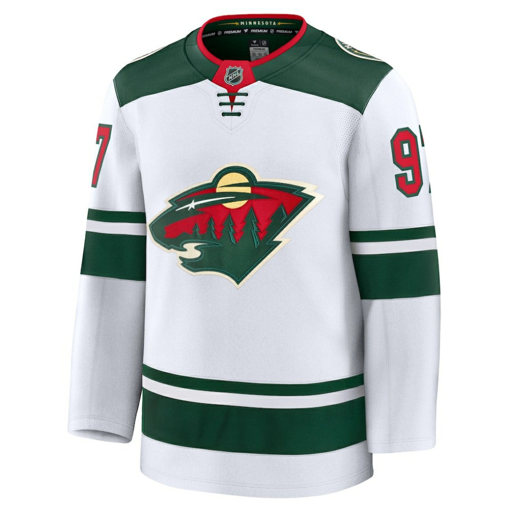 Kirill Kaprizov Minnesota Wild Fanatics Away Premium Jersey - White | NHL Jerseys