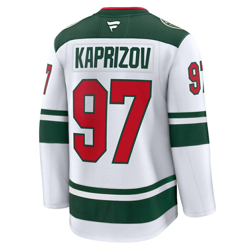 Kirill Kaprizov Minnesota Wild Fanatics Away Premium Jersey - White | NHL Jerseys