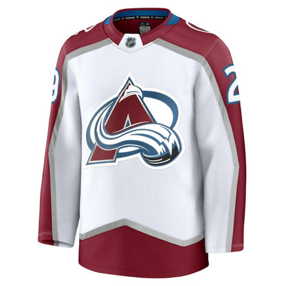 Nathan MacKinnon Colorado Avalanche Fanatics Away Premium Jersey - White | NHL Jerseys