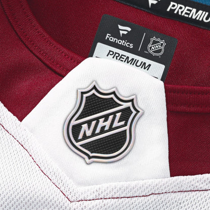 Nathan MacKinnon Colorado Avalanche Fanatics Away Premium Jersey - White | NHL Jerseys