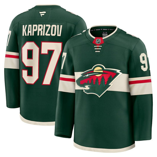 Kirill Kaprizov Minnesota Wild Fanatics Home Premium Jersey - Green | NHL Jerseys