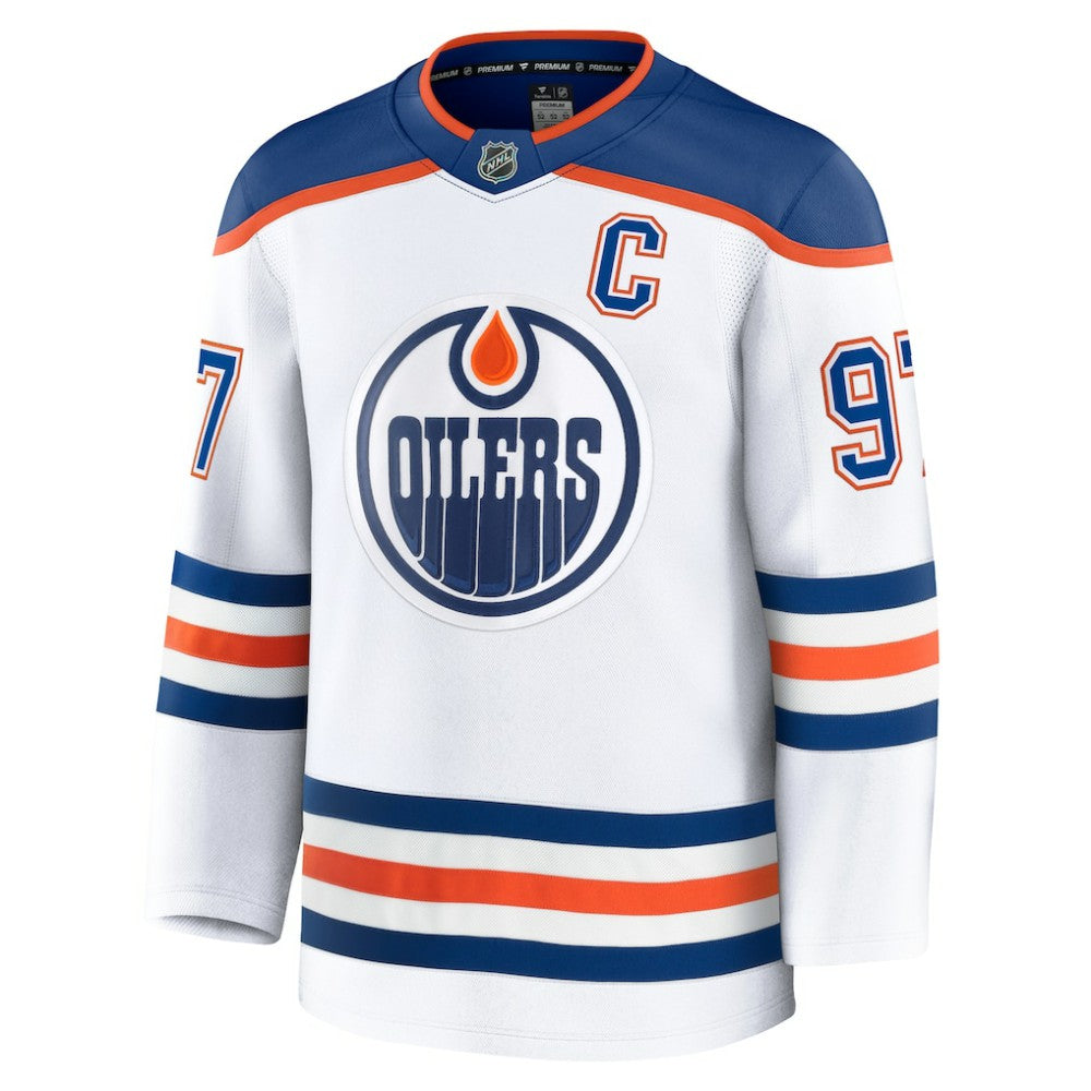 Connor McDavid Edmonton Oilers - Fanatics Away Premium Jersey White