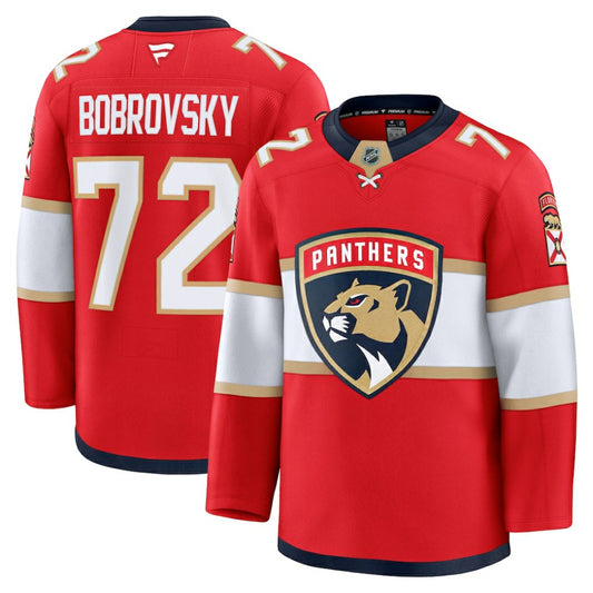 Sergei Bobrovsky Florida Panthers Fanatics Premium Jersey - Red | NHL Jerseys