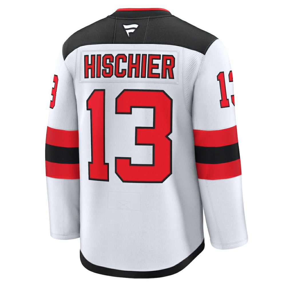 Nico Hischier New Jersey Devils Fanatics Away Premium Jersey - White | NHL Jerseys