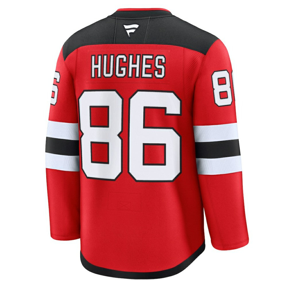 Jack Hughes New Jersey Devils Fanatics Home Premium Jersey - Red | NHL Jerseys