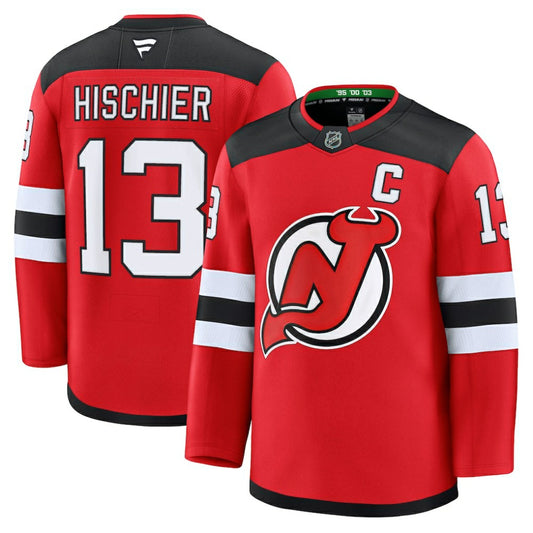 Nico Hischier New Jersey Devils Fanatics Home Premium Jersey - Red | NHL Jerseys
