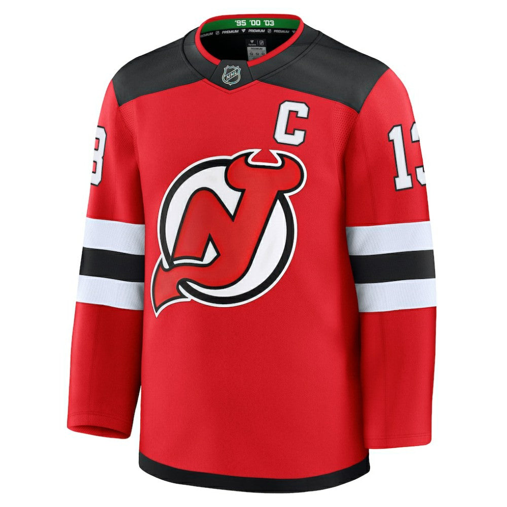 Nico Hischier New Jersey Devils Fanatics Home Premium Jersey - Red | NHL Jerseys