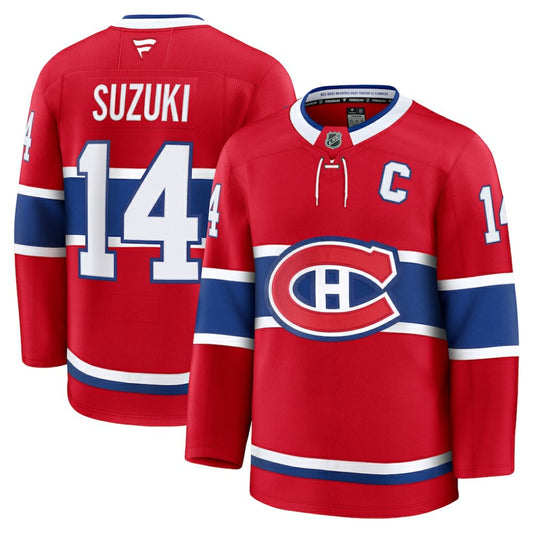 Nick Suzuki Montreal Canadiens Fanatics Home Premium Jersey - Red | NHL Jerseys