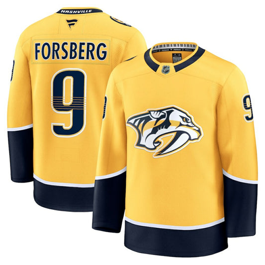 Filip Forsberg Nashville Predators Fanatics Home Premium Jersey - Gold | NHL Jerseys
