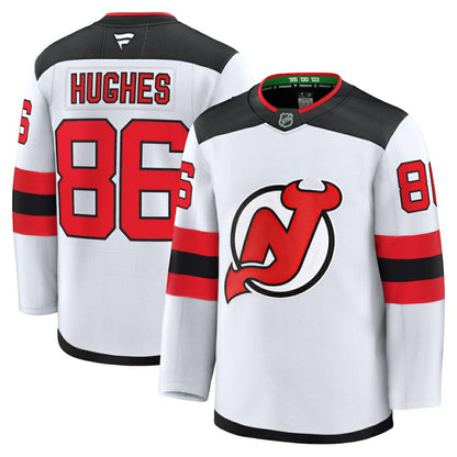 Jack Hughes New Jersey Devils Fanatics Away Premium Jersey - White | NHL Jerseys
