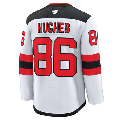 Jack Hughes New Jersey Devils Fanatics Away Premium Jersey - White | NHL Jerseys