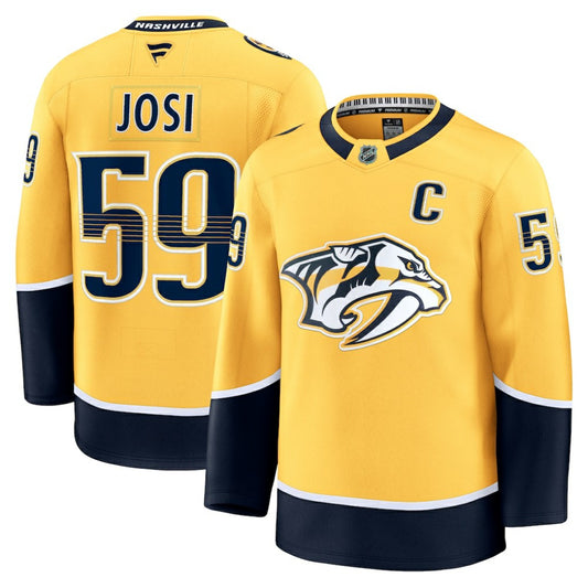 Roman Josi Nashville Predators Fanatics Home Premium Jersey - Yellow | NHL Jerseys