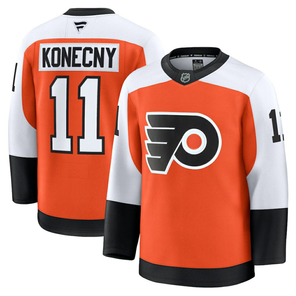Travis Konecny Philadelphia Flyers Fanatics Home Premium Jersey - Burnt Orange | NHL Jerseys