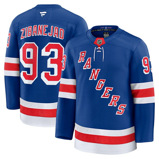 Mika Zibanejad New York Rangers Fanatics Home Premium Jersey - Blue | NHL Jerseys