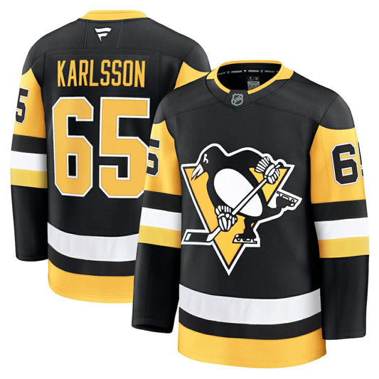 Erik Karlsson Pittsburgh Penguins Fanatics Home Premium Jersey - Black | NHL Jerseys