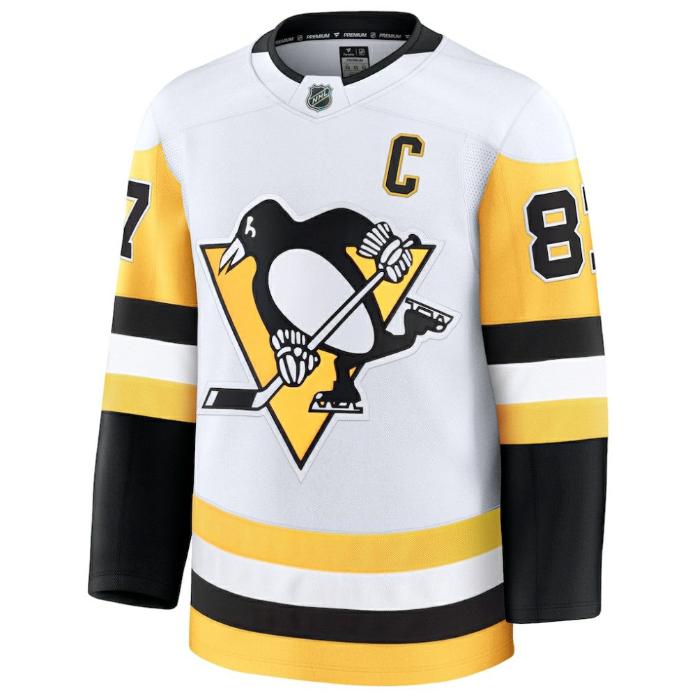 Sidney Crosby Pittsburgh Penguins Fanatics Away Premium Jersey - White | NHL Jerseys