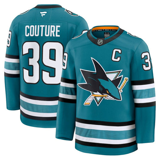 Logan Couture San Jose Sharks Fanatics Home Premium Jersey - Teal | NHL Jerseys
