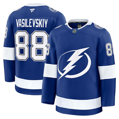 Andrei Vasilevskiy Tampa Bay Lightning Fanatics Home Premium Jersey - Blue | NHL Jerseys